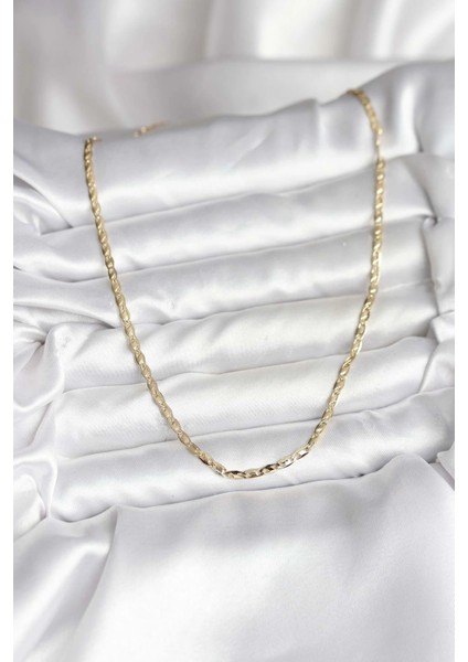 14K Gold Renk Kaplama Ezme Zincir Model cm Kadın Kolye fiyatları