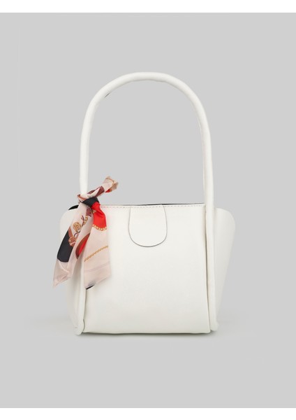 Moli Kadın Çift Saplı Fular Detaylı Küçük Boy El Kol ve Omuz Çantası