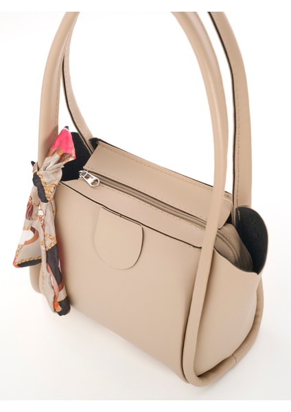 Moli Kadın Çift Saplı Fular Detaylı Küçük Boy El Kol ve Omuz Çantası fırsatları