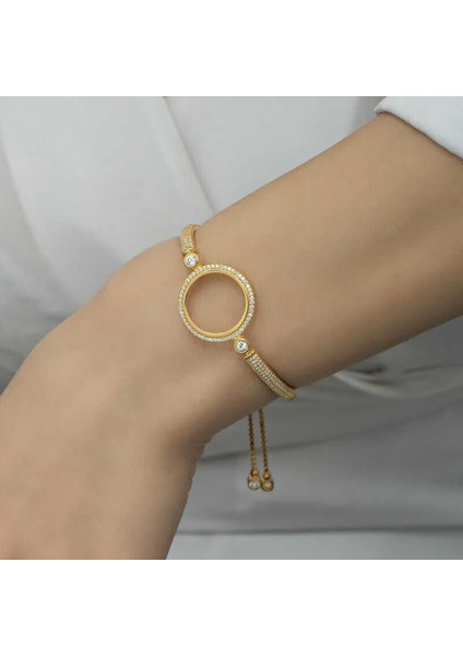 Gümüş Çeyrek Takılabilen Altın Kaplama Kadın Bileklik modelleri