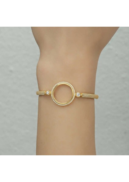 Gümüş Çeyrek Takılabilen Altın Kaplama Kadın Bileklik fırsatları