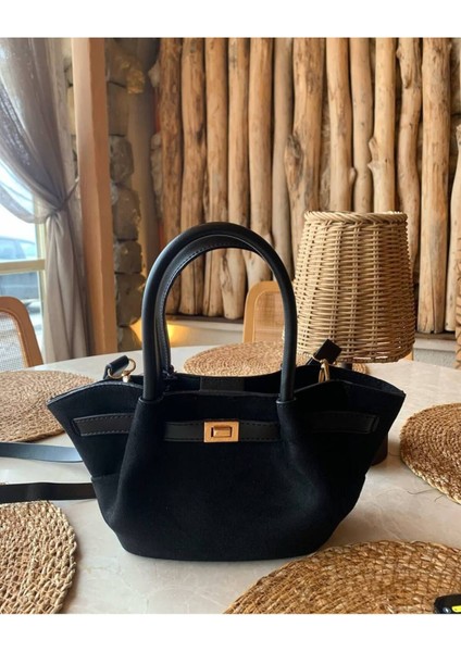 Reyl Kadın Retro Özel Kilit Aksesuarlı Kemer Tokalı Mini El ve Kol Çantası