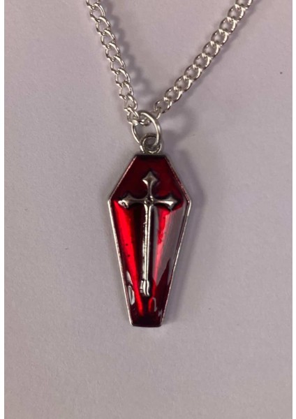 Tabut Haç Motifli Antrasit Kolye fırsatları