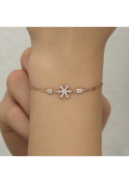 Gümüş Rose Kar Tanesi Kadın Bileklik modelleri