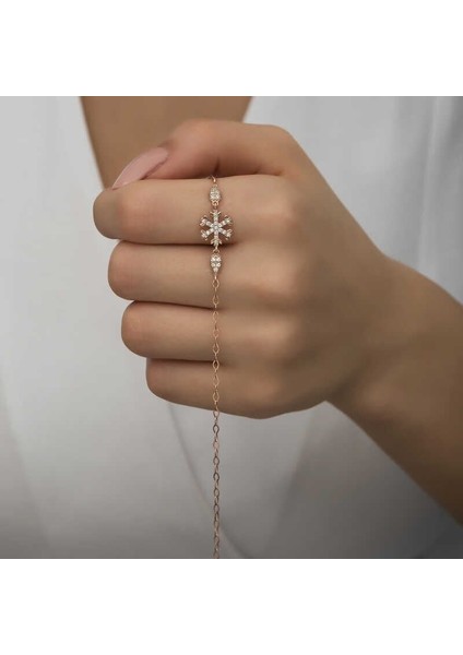 Gümüş Rose Kar Tanesi Kadın Bileklik fırsatları