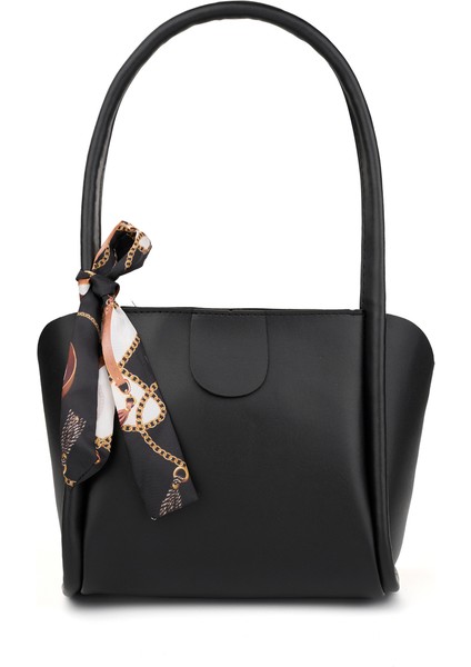 Moli Kadın Çift Saplı Fular Detaylı Küçük Boy El Kol ve Omuz Çantası