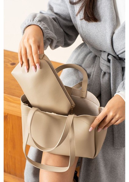 Mari Kadın Mıknatıs Kapaklı Cüzdan Detaylı El Kol ve Omuz Çantası fırsatları