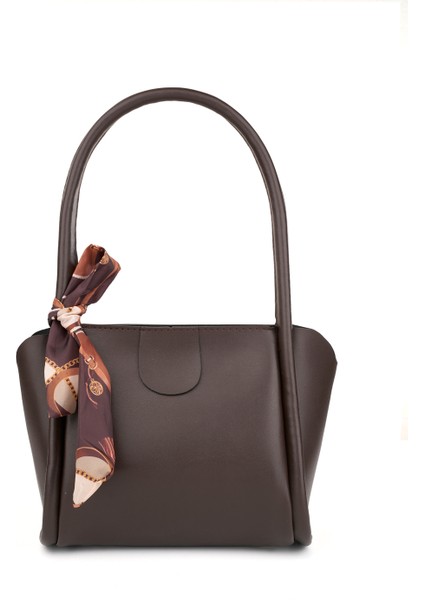 Moli Kadın Çift Saplı Fular Detaylı Küçük Boy El Kol ve Omuz Çantası