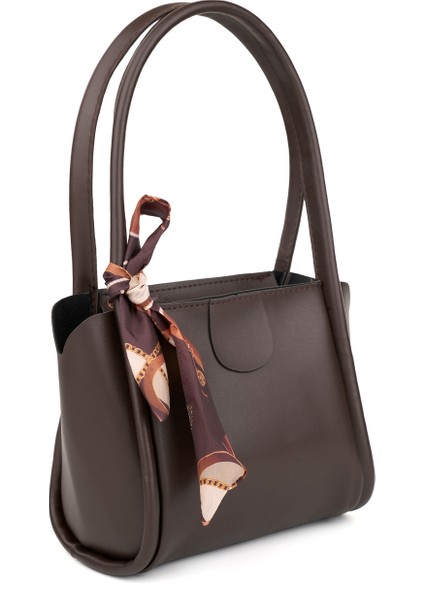 Moli Kadın Çift Saplı Fular Detaylı Küçük Boy El Kol ve Omuz Çantası modelleri