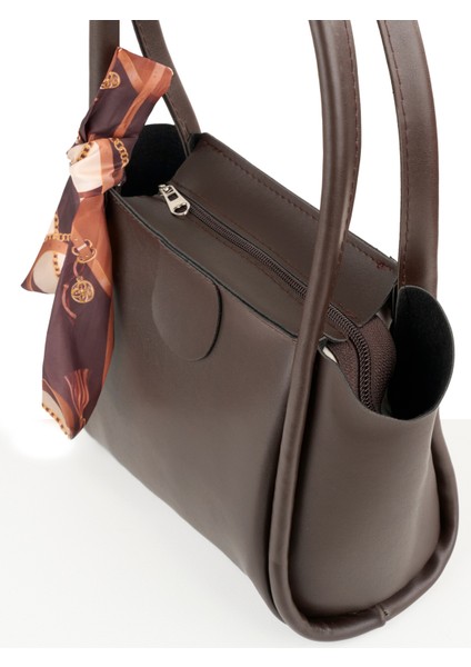 Moli Kadın Çift Saplı Fular Detaylı Küçük Boy El Kol ve Omuz Çantası fırsatları