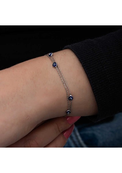 Gümüş Nazar Kadın Bileklik fırsatları