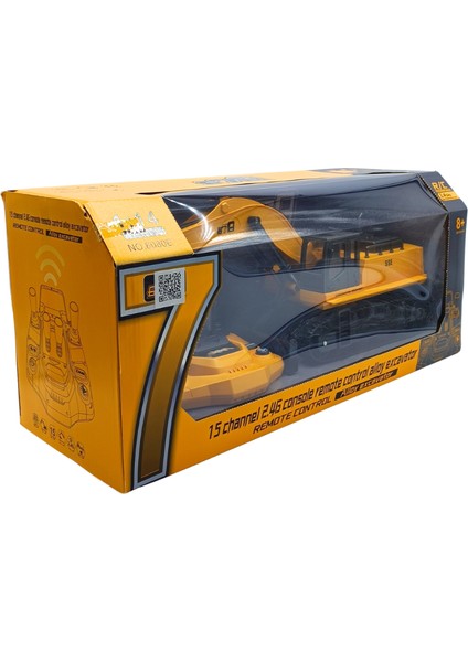 1:14 Ölçek Uzaktan Kumandalı Gerçekçi Sesli ve Işıklı Oyuncak Kazıcı Ekskavatör 8080E