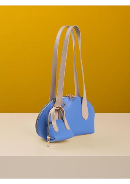 Mini Çantalı Charm Detaylı Uzun Saplı Kadın El ve Kol Çantası