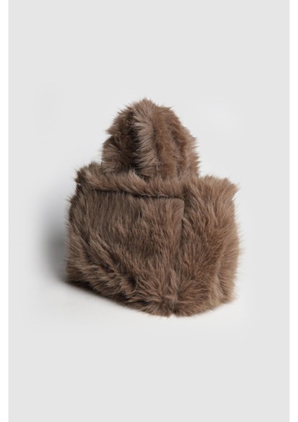 Poni Kadın Peluş El ve Omuz Çapraz Çanta