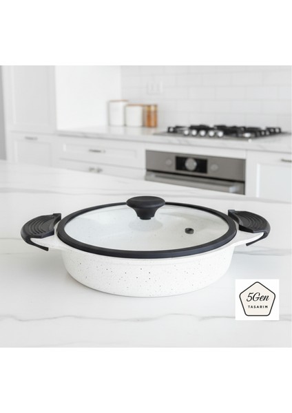 Silikon Çerçeveli ve Kulplu Modern Cam Tencere Kapağı – Tencere Çizmez, Sessiz Kapanan Soft Tasarım (18-20-24-26-28 Cm) modelleri