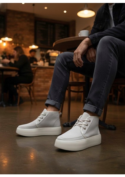 BA0550 Içi Kürklü Bağcıklı Krem Erkek Tarz Spor Bot modelleri