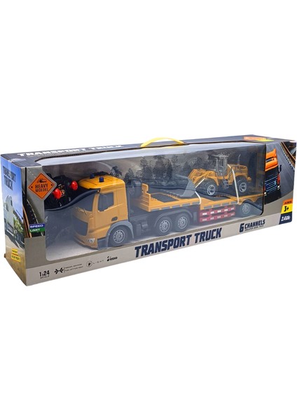 Can-Em HT079 Şarjlı Uzaktan Kumandalı Işıklı Transporter Tır 1:24 | Rc Full Fonksiyon Kamyon – 3+ Yaş