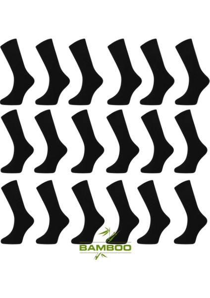 18’li Siyah Bamboo Çorap Seti - Denizci, Havacı, Jandarma ve Sivil Kullanım | Terletmeyen, Kokuyu Önleyen