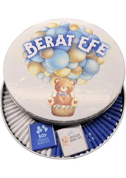 Isme Özel Metal Kutuda Bebek Çikolatası 50 Adet fiyatları