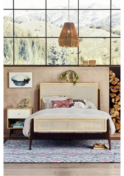 Bohem Konik Avize, Modern Rafya Bambu Tarz, Rustik Avize, E27 Duylu, Cafe Aydınlatma modelleri