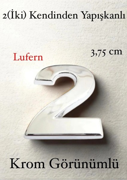 No 2 Kapı Numarası Kendinden Yapışkanlı Masa Dolap Plastik Ev Posta Kutusu Dış Mekan Daire 3,75 cm