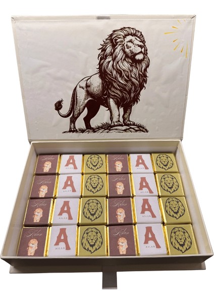 Isme Özel Kitap Kutuda Bebek Çikolatası 50 Adet