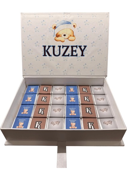 Isme Özel Kitap Kutuda Bebek Çikolatası 100 Adet