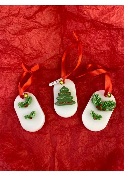 Yılbaşı Temalı Çam ve Noel Çicek 3'lü Kokulu Süs fiyatları