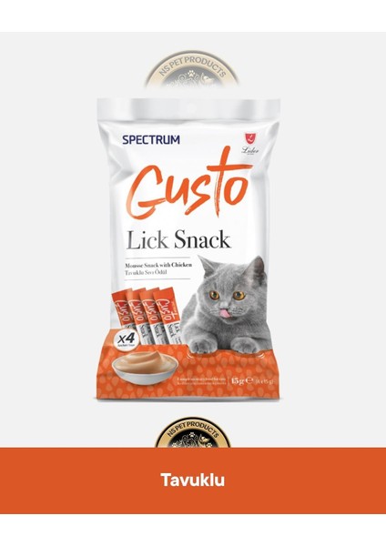 Gusto Lick Snack Tavuklu Sıvı Kedi Ödül Maması 10 ADET-4X15 Gram modelleri