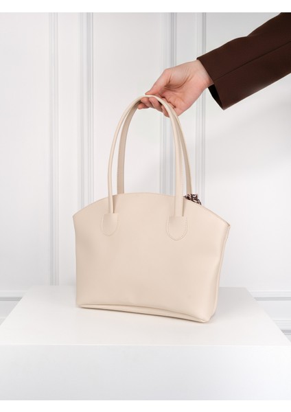 Laura Kadın Fularlı Çift Saplı Shopper El ve Omuz Çantası (Fular Rengi Değişebilir)