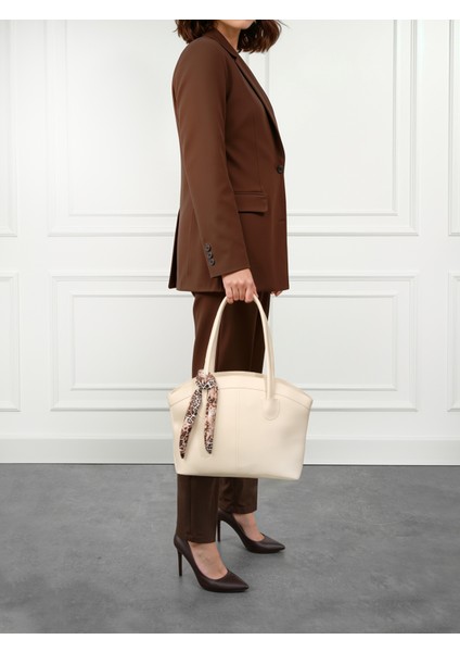 Laura Kadın Fularlı Çift Saplı Shopper El ve Omuz Çantası (Fular Rengi Değişebilir) modelleri