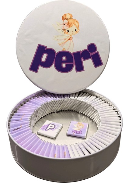 Isme Özel Metal Kutuda Bebek Çikolatası 100 Adet