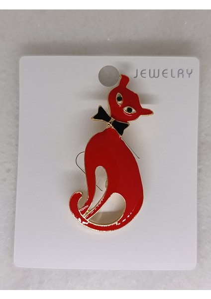 Çelik Anka Kuşu Deniz Yıldızı Kedi Li Tasarım Kadın Broş