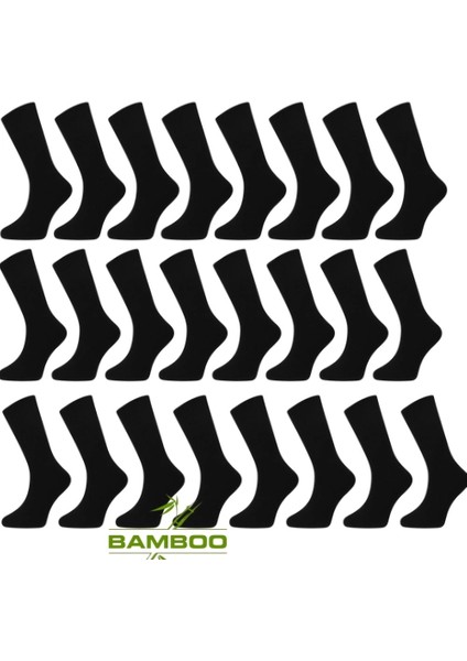24’lü Siyah Bamboo Çorap Seti - Askeri ve Sivil Kullanım | Terletmeyen, Kokuyu Önleyen, Dayanıklı