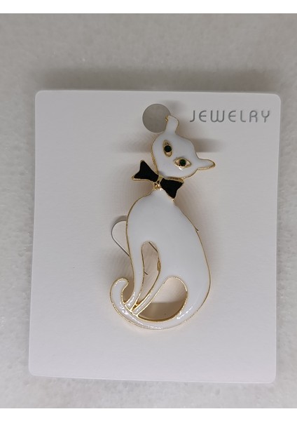 Çelik Anka Kuşu Deniz Yıldızı Kedi Li Tasarım Kadın Broş