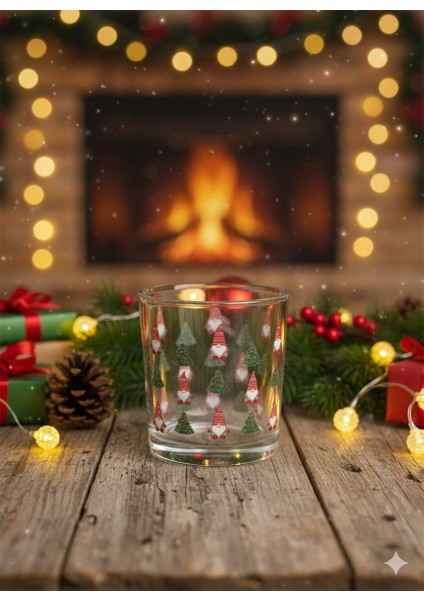 Yılbaşı Temalı 2'li Cam Meşrubat Bardağı