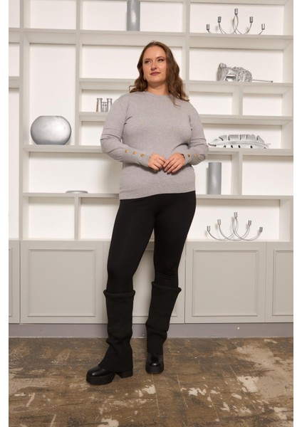 Kol Drop Detaylı Büyük Beden Triko fiyatları