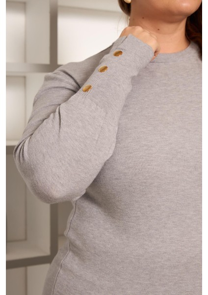 Kol Drop Detaylı Büyük Beden Triko fırsatları