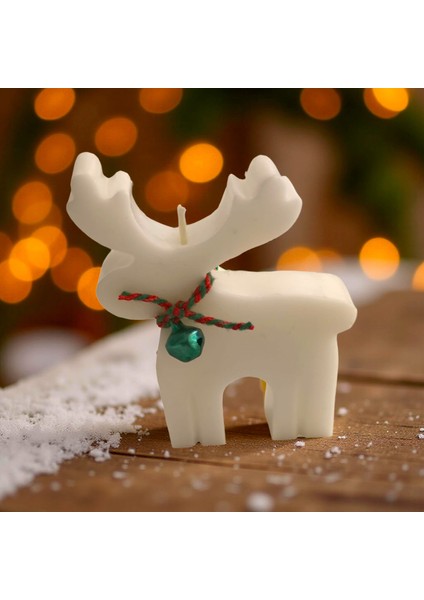 Yılbaşı Kış Konsept Mum Seti – Taş Tozu Tepsi + 5’li El Yapımı Mum & Noel Baba Mumluk fırsatları