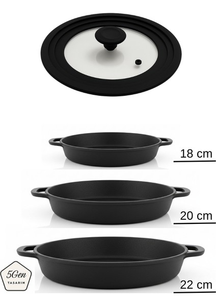 3'ü 1 Arada Kademeli Silikon Cam Kapak – 18, 20 ve 22 cm Tencerelere Uyumlu Çok Amaçlı Tasarım (Siyah & Gri Seçenekli) fırsatları