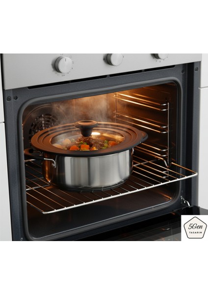 3'ü 1 Arada Kademeli Silikon Cam Kapak – 18, 20 ve 22 cm Tencerelere Uyumlu Çok Amaçlı Tasarım (Siyah & Gri Seçenekli) indirimleri