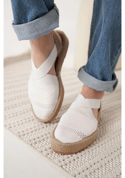 Rosa Kadın Beyaz Espadril Ayakkabı