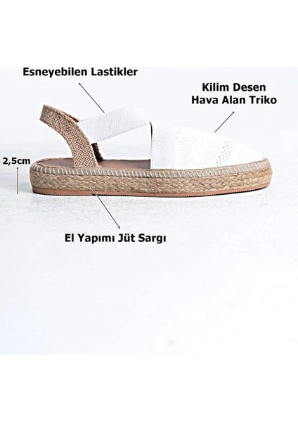 Rosa Kadın Beyaz Espadril Ayakkabı modelleri