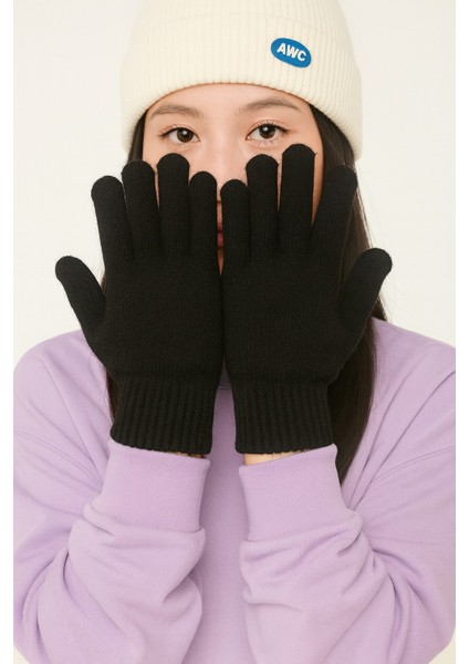 Düz Renk Kadın Eldiven
