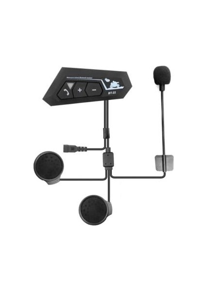 BT22 Kask Kulaklık Bluetooth Motosiklet Kulaklık 5.0 Bluetooth Interkom Motorsiklet Kulaklık