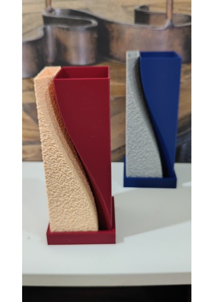 Iki Parçalı Dekoratif Vazo – Taş Dokulu ve Düz Yüzeyli Modern Tasarım (Çiçekler Dahil Değildir) fiyatları