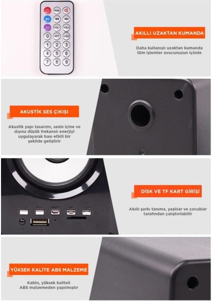 D23 Bluetooth Hoparlör 3.5mm Jack Kablolu Bilgisayar Hoparlörü modelleri