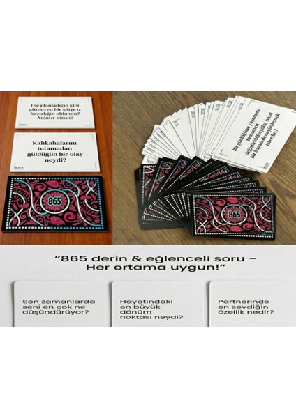 865 Sohbet Başlatıcı Soru Kartları - Arkadaş ve Çiftler Için Eğlenceli Kart Oyunu fırsatları