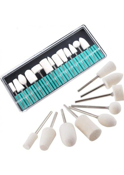 12 Parça Mini Polisaj Keçe Seti, Parlatma ve Cilalama Için Perfect