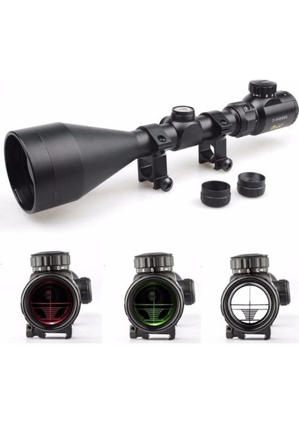 3-9X56EG Dürbünü Çift Işık Kırmızı,yeşil Kaynaklı Zoomlu ( Lisinya )